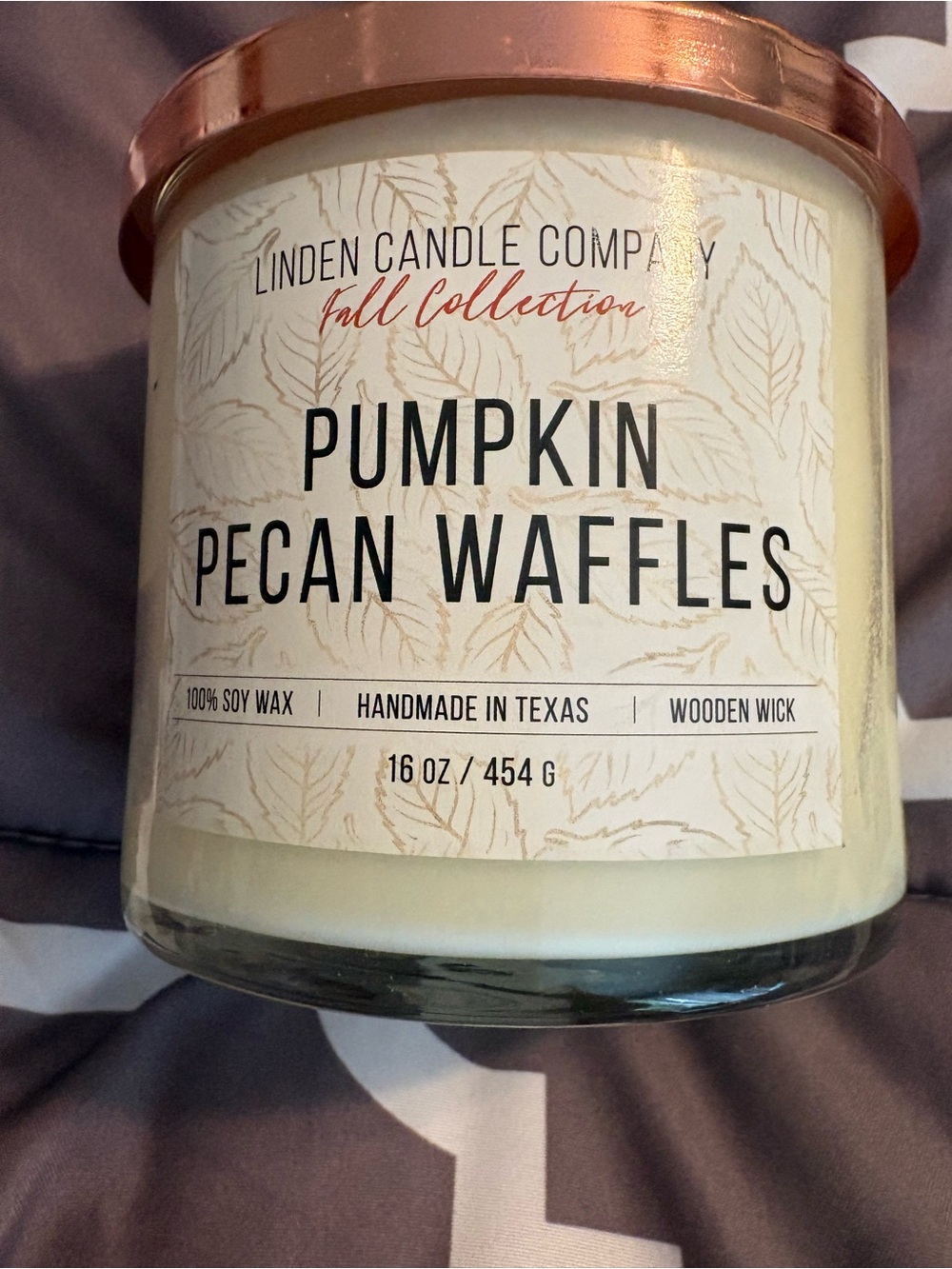 Pumpkin Pecan Waffles Candle - Cream